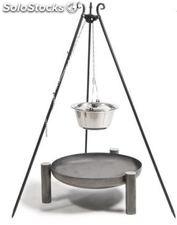 Goulasch pot inoxydable avec couvercle + brasero 70cm palma, 10l goulasch