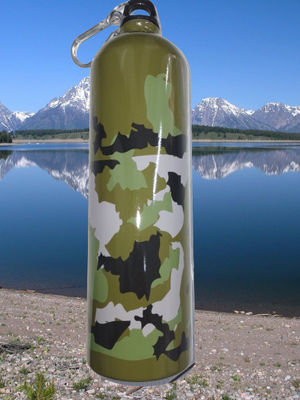 Gourde d&amp;#39;eau isotherme aluminium militaire - Photo 3
