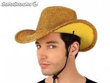 Gr. Sombrero de cowboy amarillo brillante