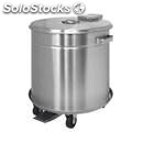 Grade aisi 304 stainless steel litter bin - mod. 2455 - satin finish -