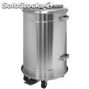 Grade aisi 304 stainless steel litter bin - mod2456 - satin finish - water-tight