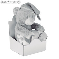 Grand nounours avec couverture gris MIMO9841-07