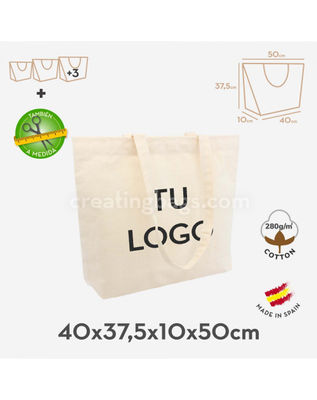 Grand sac de tissu 40X37,5X10 cm