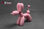 Grande cane palloncino rosa - 1