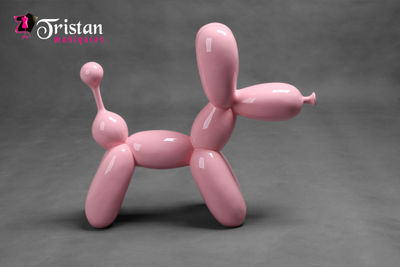 Grande cão do balão-de-rosa - Foto 2
