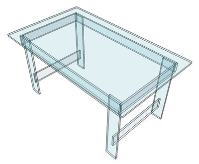 grande table transparente - Photo 2
