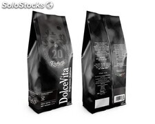Granos de café italiano DolceVita, 20% arabica 80% robusta.
