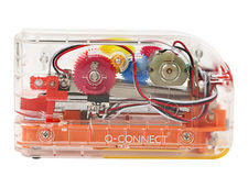 Grapadora electrica q-connect plastico transparente mecanismo de colores