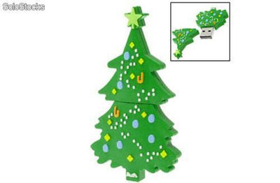 Green Christmas tree usb Flash Drive, cartoon shape usb drive,christmas promotio