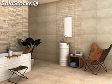 Gres de aspecto piedra caliza satinada y suave, especial para interiores 31x60