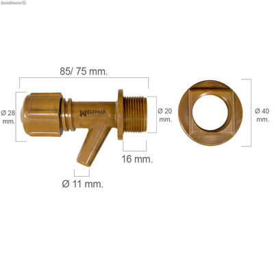 Grifo Flotador WC 2 En 1 Arauca