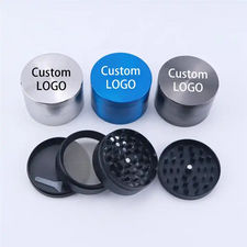 Grinder Molinillo marca personalizada aluminio 50mm 4 partes logo grabado láser