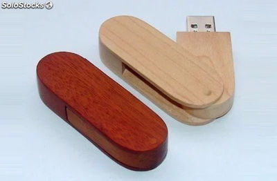Gros Pivotant En Bois USB Flash Drive Clé usb Pen Drive avec votre logo engrave - Photo 3