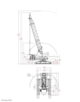 Grúa Manitowoc 18000 capacidad 750 toneladas