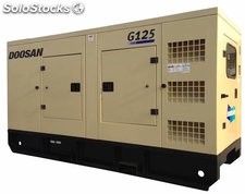 Grupo gerador a diesel silencioso móvel Doosan G125 G200 G315