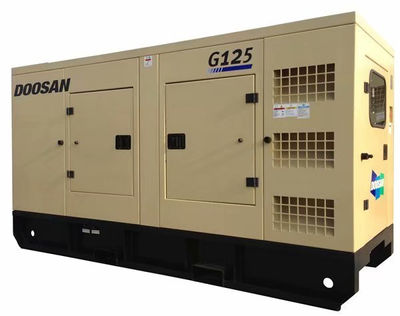 Grupo gerador a diesel silencioso móvel Doosan G125 G200 G315