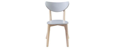 Gruppo di 2 sedie design grigio - piedi in legno - LEENA - Foto 2
