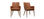 Gruppo di 2 sedie vintage PU marrone e legno SHANA - 1