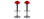 Gruppo di 2 sgabelli da bar plexiglas rosso trasparente - ORION - 1