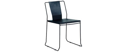 Gruppo di 4 sedie da giardino design metallo nero TENERIFE - Foto 2