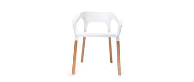 Gruppo di due sedie design scandinave bianche HELIA - Foto 2