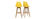 Gruppo di due sgabelli da bar design giallo e legno 65cm PAULINE - 1