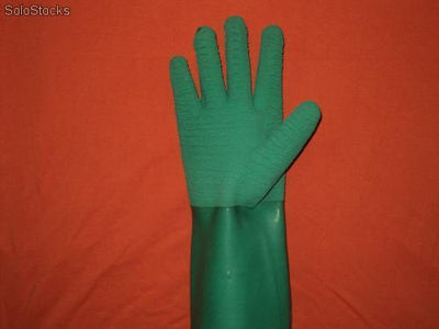 Guante de latex rugoso glove biohazard