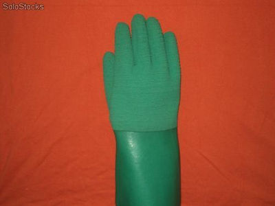 Guante de latex rugoso glove biohazard - Foto 2