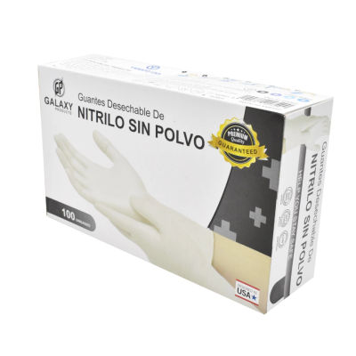 Guante de Nitrilo Color Blanco (Caja con 10 paquetes de 100 piezas c/u). - Foto 3