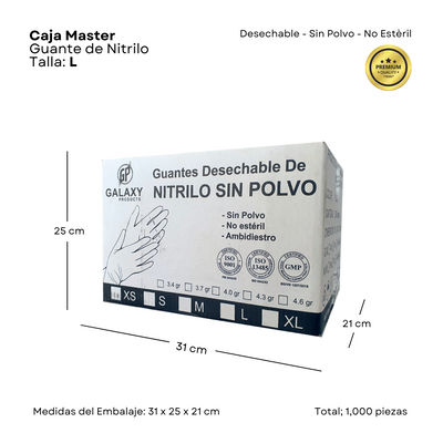Guante de Nitrilo Color Negro (Caja con 10 paquetes de 100 piezas c/u). - Foto 4