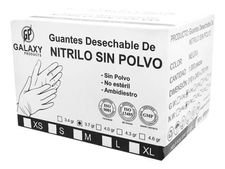 Guante de Nitrilo Color Negro (Caja con 10 paquetes de 100 piezas c/u).