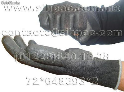 Guante de nylon con poliuretano negro sihpac $11.50 - Foto 2