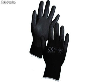 Guante de nylon negro recubierto de nitrilo negro