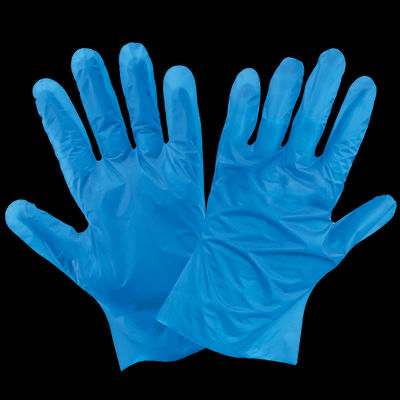 Guante Desechable TPE Azul- Libre de Polvo, (200 Un) - Uso Industrial (FDA) - Foto 3
