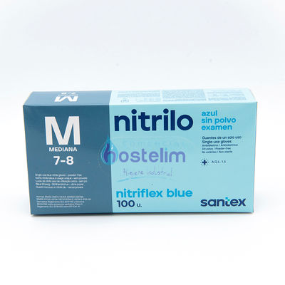 Guante nitrilo Nitriflex Blue Santex 100/u
