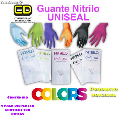 Guante Nitrilo Uniseal Colores Mayoreo