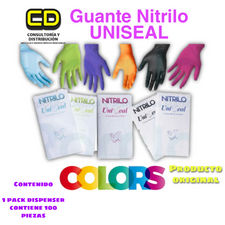 Guante uniseal nitrilo colors mayoreo