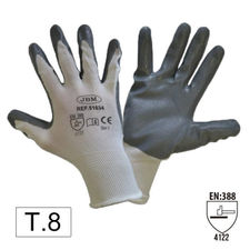 Guantes con palma reforzada de nitrilo T.8 JBM
