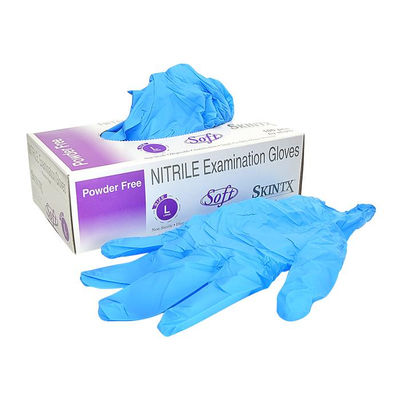 guantes de examen libres de polvo de nitrilo