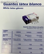 Guantes de látex con polvo 1 solo uso Talla S talla M Talla L