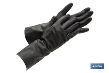 Guantes de neopreno negros | Ideales para el contacto con ácidos y detergentes |