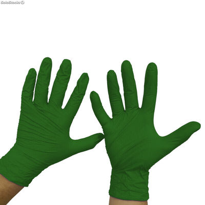 Guantes de nitrilo verde 1000uds talla S