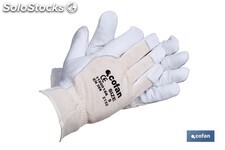 Guantes de piel de vacuno y dorso de punto | Duraderos y resistentes |