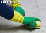 guantes menaje satinado reforzado bicolor (P/M/G)