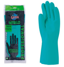 Guantes Nitrilo Flocado Verde Bolsa 144 pares