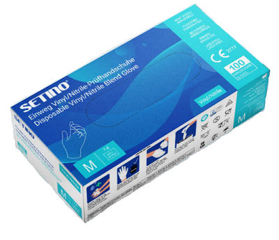 Guantes nitrilo sintético sin polvo antivirus, uso médico, alta calidad 6 gr. - Foto 2