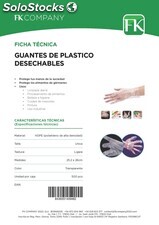 Guantes Plástico PE desechable (Caja 500 uds )