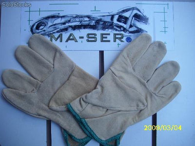 guantes vaqueta amarilla