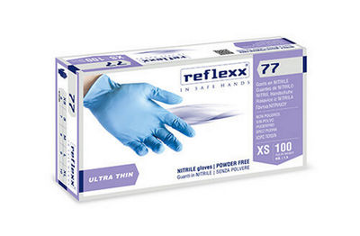 Guanti monouso in nitrile REFLEXX 77 elastici e sensibili 100 Pz. XS-S-M-L-XL