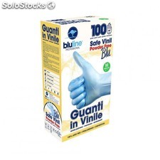 Guanti monouso in vinile senza polvere, certificati CE, EN 374, conf 100 pz.